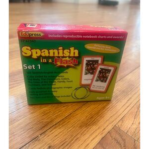 Edupress Spanish in a Flash Cards Set 1 (100 Bilingual Cards)